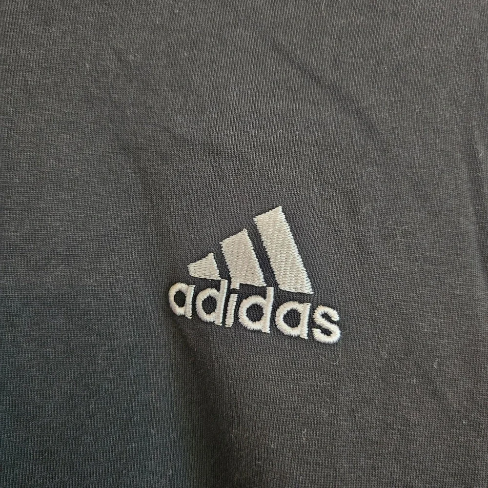 Adidas Mens Essentials Long Sleeve Hooded T-Shirt Black Large Logo Hoodie